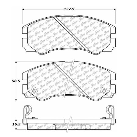 Centric Parts Posi-Quiet Ext. Wear Pad, 106.05790 106.05790